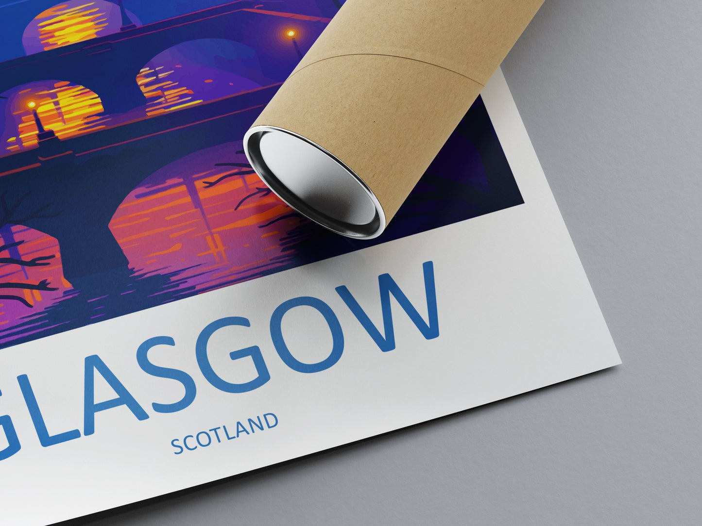 Glasgow Travel Print Wall Art Glasgow Wall Hanging Home Décor Glasgow Gift Art Lovers Scotland Art Lover Gift Glasgow Travel Artwork