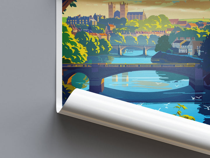 Durham Travel Print Wall Art Durham Wall Hanging Home Décor Durham Gift Art Lovers England Art Lover Gift Durham Travel Art Gift