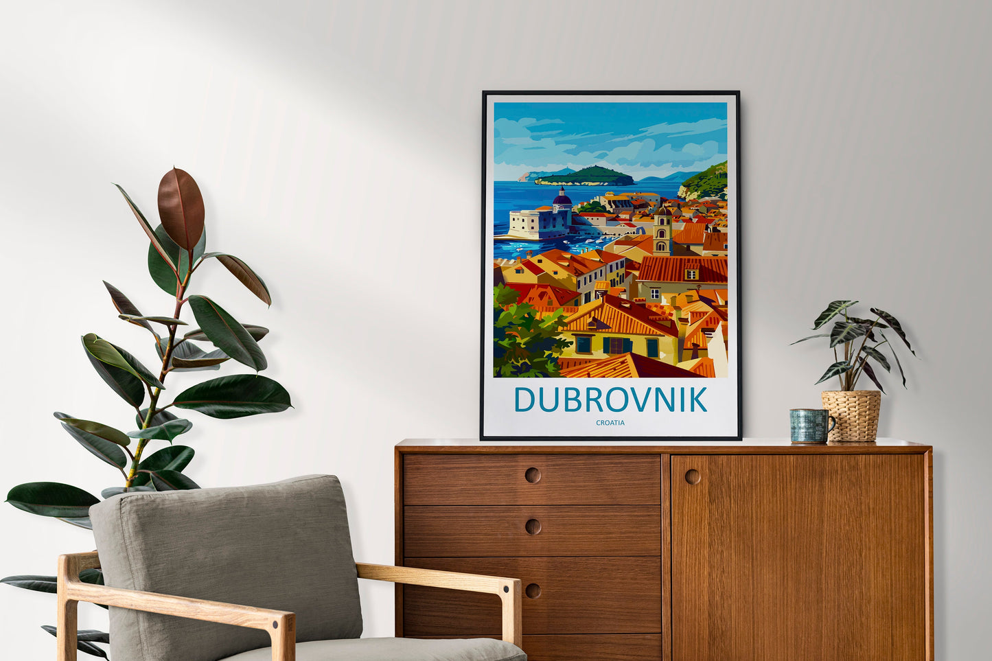 Dubrovnik Travel Print Wall Art Dubrovnik Wall Hanging Home Décor Dubrovnik Gift Art Lovers Croatia Art Lover Gift Dubrovnik Poster