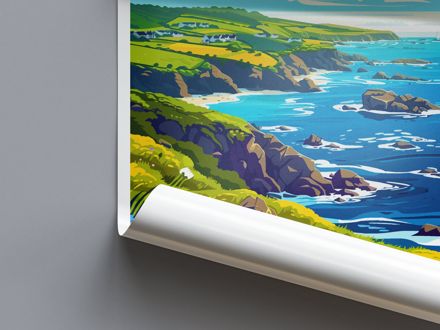 Cornwall Travel Print Wall Art Cornwall Wall Hanging Home Decoration Cornwall Gift Art Lovers Wall Art Print Art Cornwall Print Cornwall Art