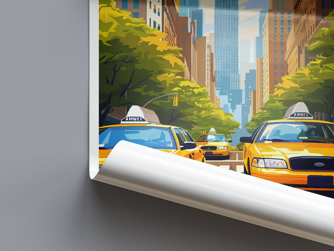 New York Travel Print Wall Art New York Wall Hanging Home Décor New York Gift Art Lovers New York State Art Gift Lover Print