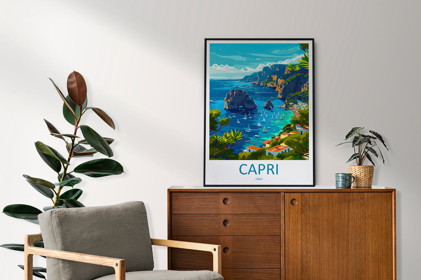 Capri Travel Print Wall Art Capri Italy Wall Hanging Home Decoration Capri Gift Art Lovers Wall Art Print Capri Italy Art Capri Art Print
