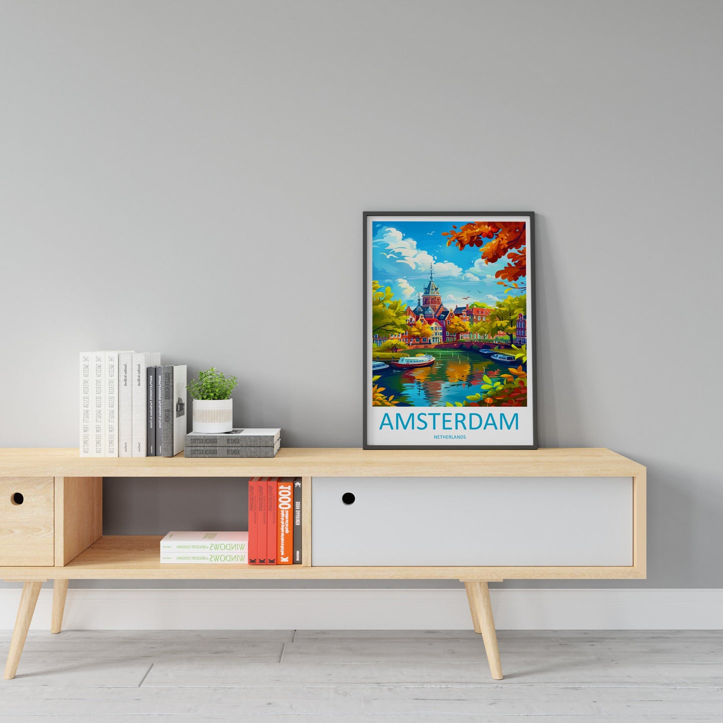 Amsterdam Travel Print Wall Art Amsterdam Wall Hanging Home Décor Amsterdam Gift Art Lovers Netherlands Art Lover Gift Amsterdam Decor
