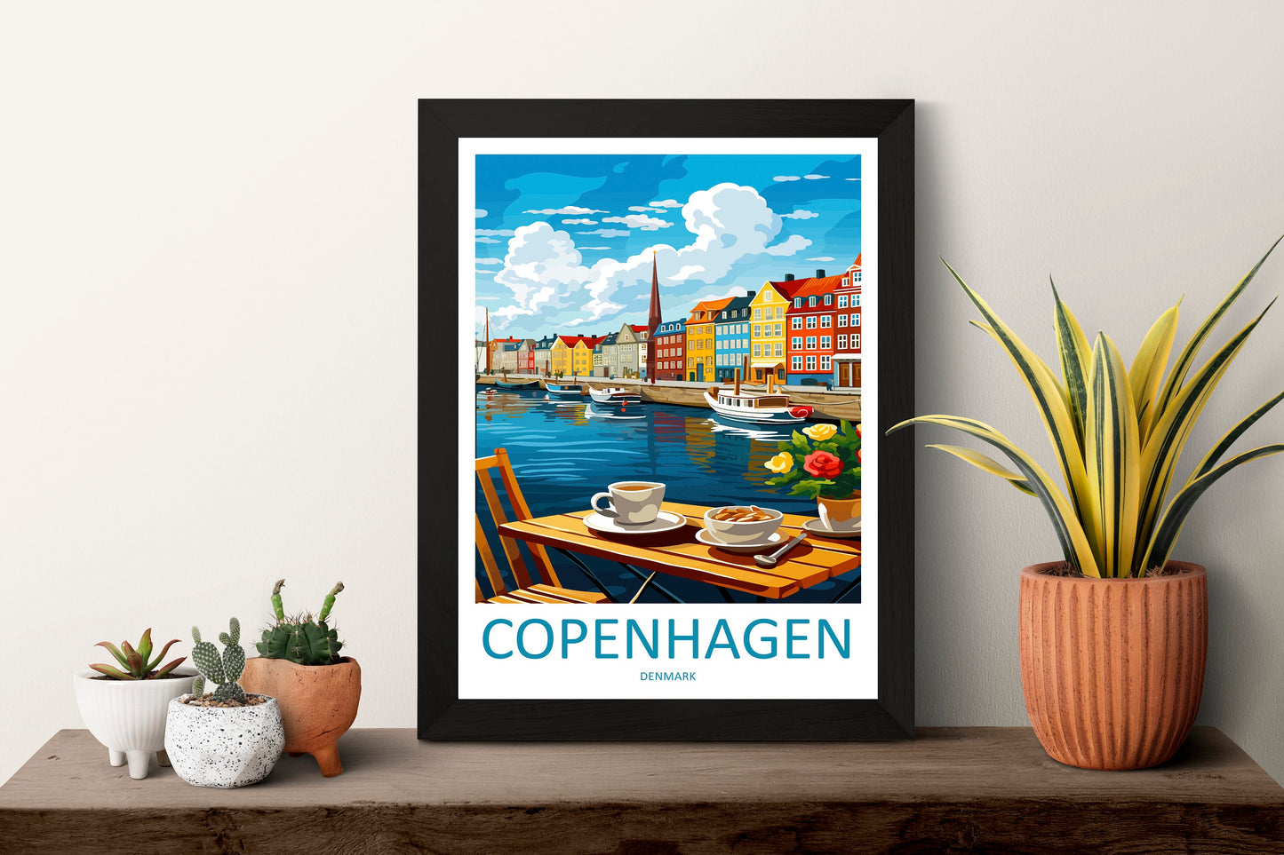 Copenhagen Travel Print Wall Art Copenhagen Wall Hanging Home Décor Copenhagen Gift Art Lovers Denmark Art Lover Gift Copenhagen Wall Décor