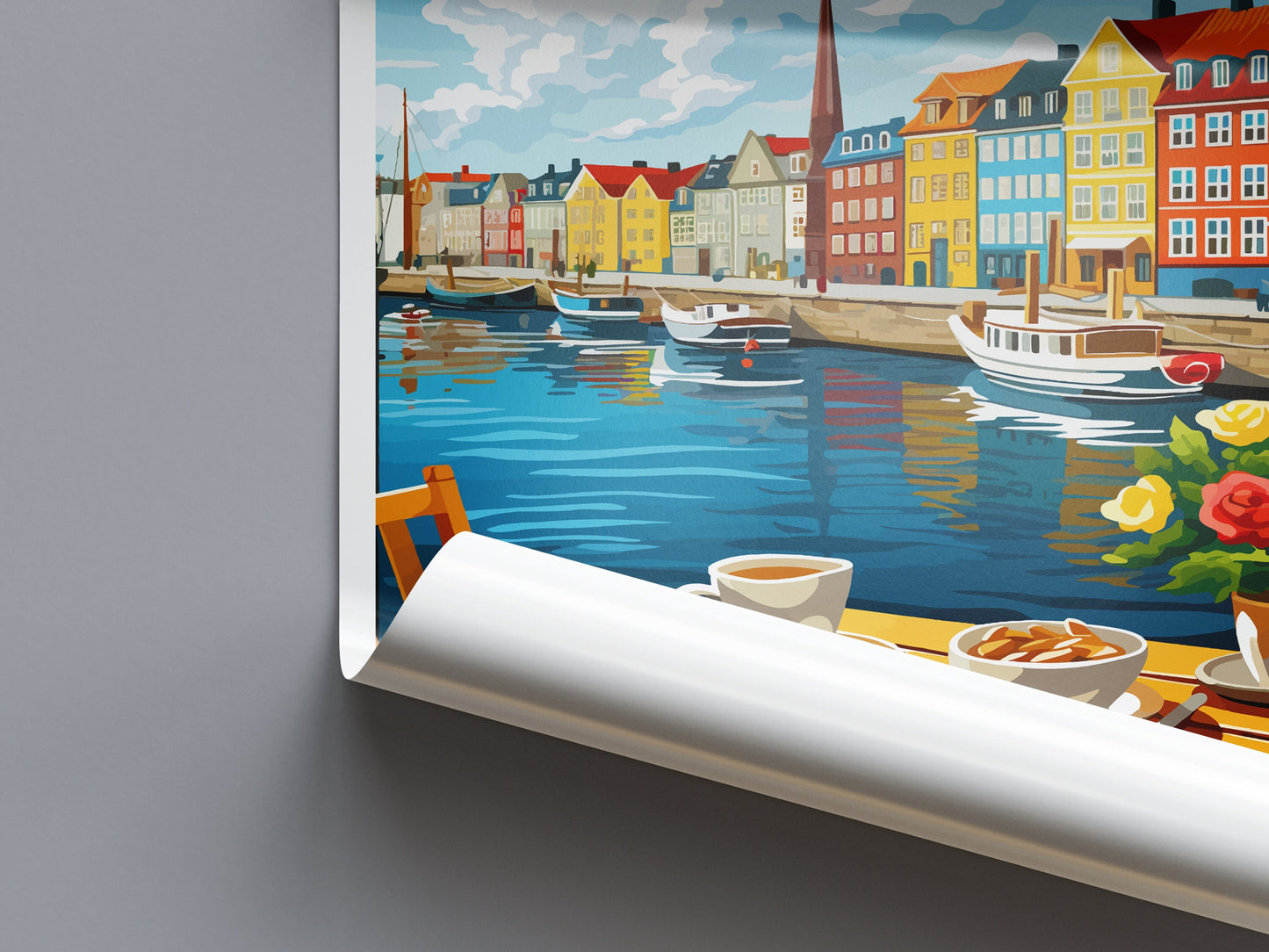 Copenhagen Travel Print Wall Art Copenhagen Wall Hanging Home Décor Copenhagen Gift Art Lovers Denmark Art Lover Gift Copenhagen Wall Décor