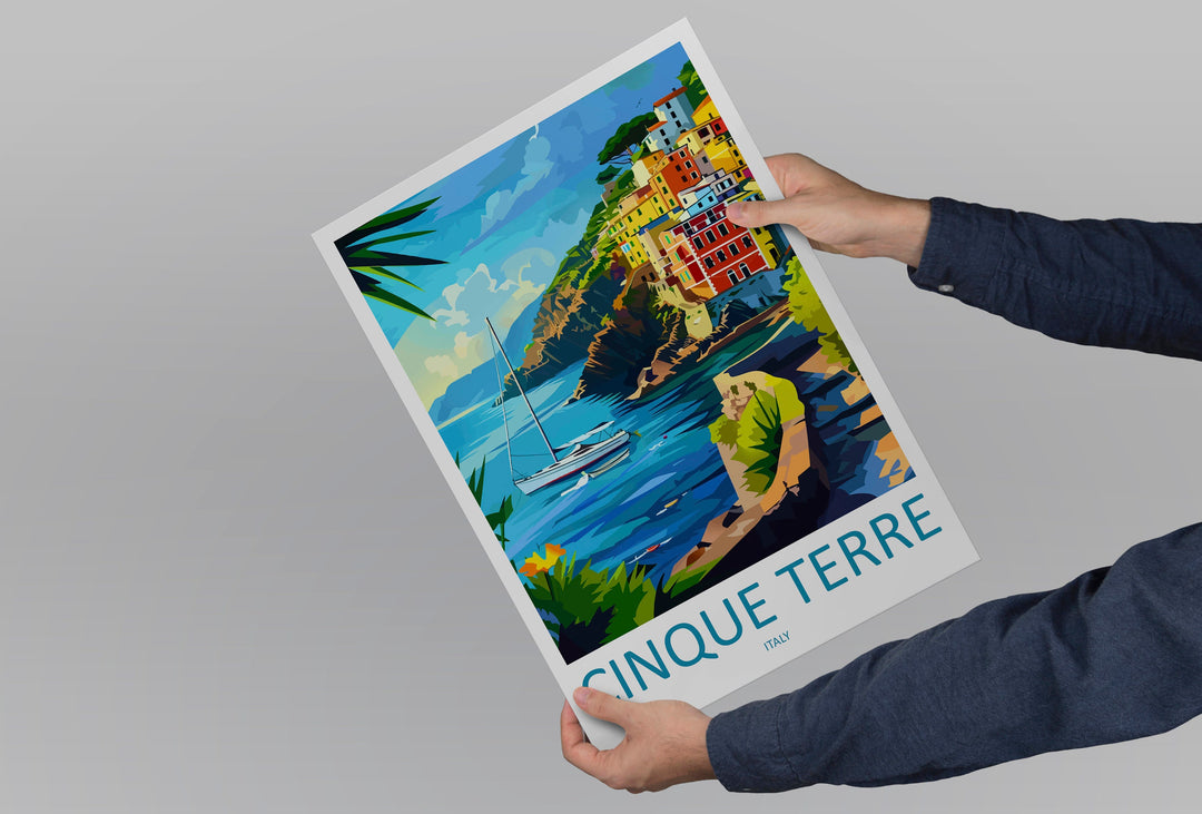 Cinque Terre Travel Print Wall Art Cinque Terre Italy Wall Hanging Home Decoration Cinque Terre Gift Art Lovers Wall Art Print Patmos Italy