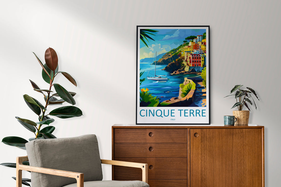 Cinque Terre Travel Print Wall Art Cinque Terre Italy Wall Hanging Home Decoration Cinque Terre Gift Art Lovers Wall Art Print Patmos Italy