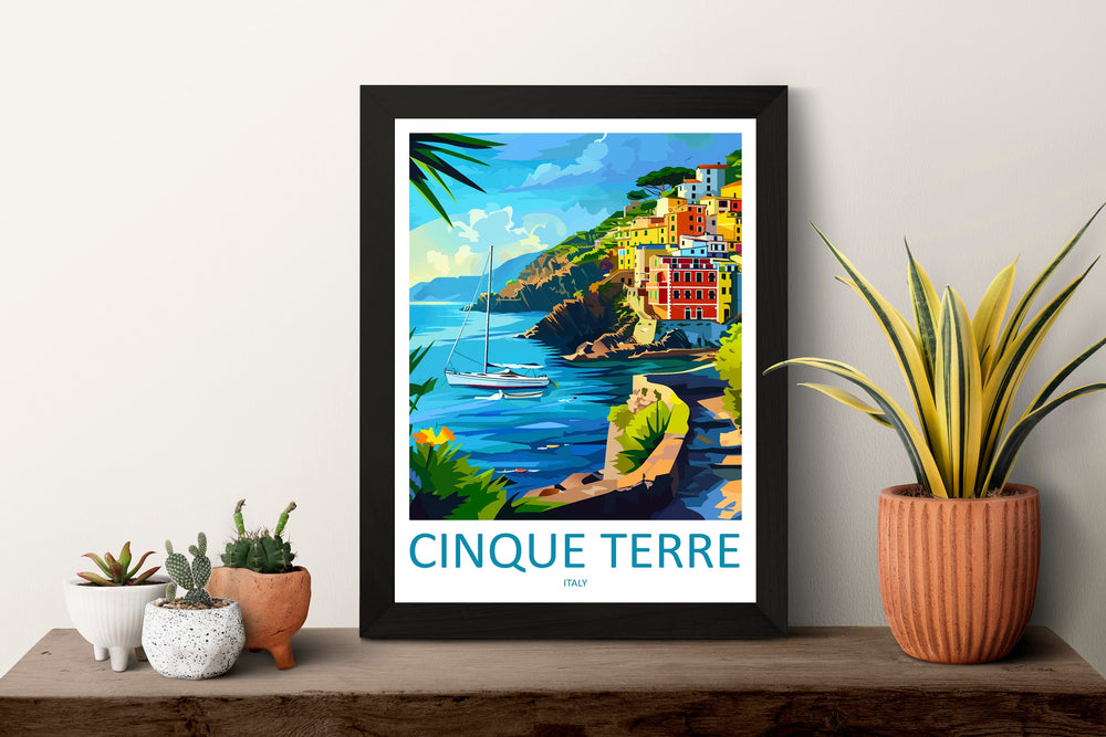 Cinque Terre Travel Print Wall Art Cinque Terre Italy Wall Hanging Home Decoration Cinque Terre Gift Art Lovers Wall Art Print Patmos Italy