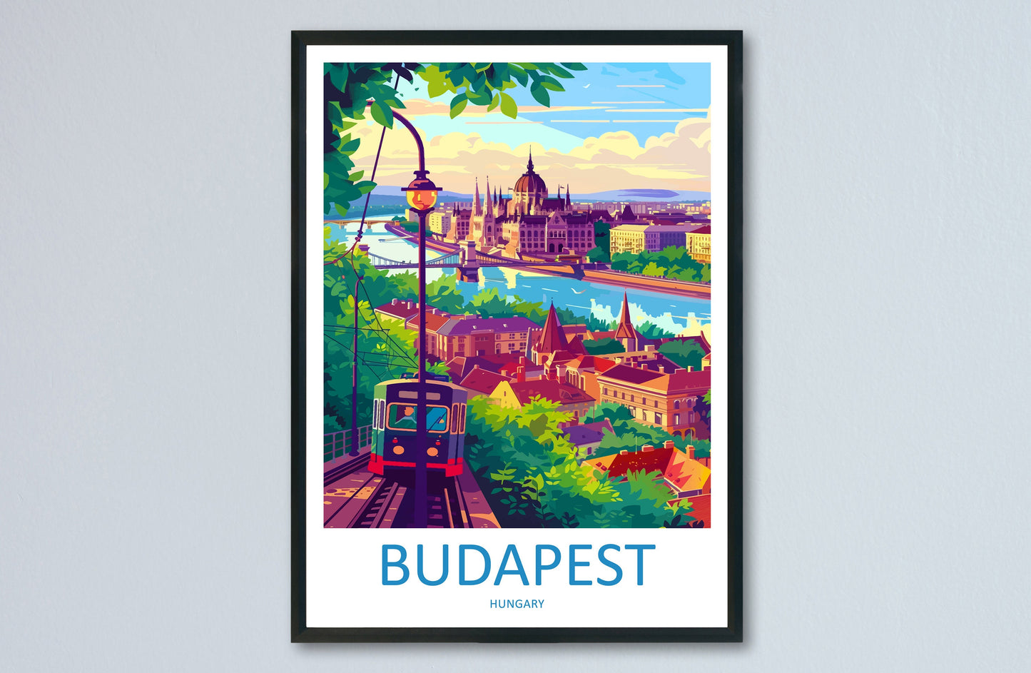 Budapest Travel Print Wall Art Budapest Wall Hanging Home Décor Budapest Gift Art Lovers Hungary Art Lover Gift Budapest Wall Décor