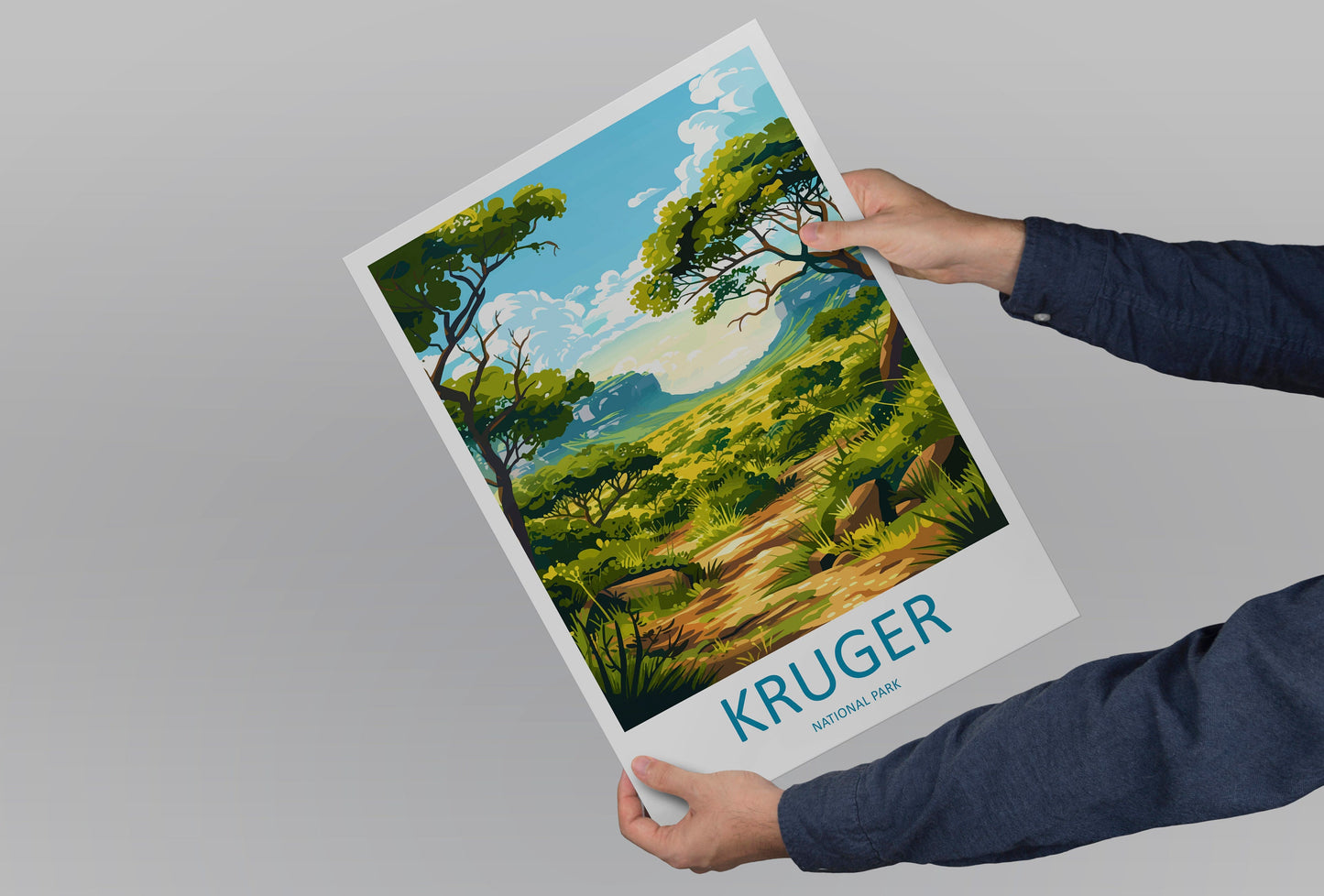 Kruger National Park Travel Print Wall Art Kruger National Park Wall Hanging Home Décor Kruger National Park Gift Art Lovers South Africa