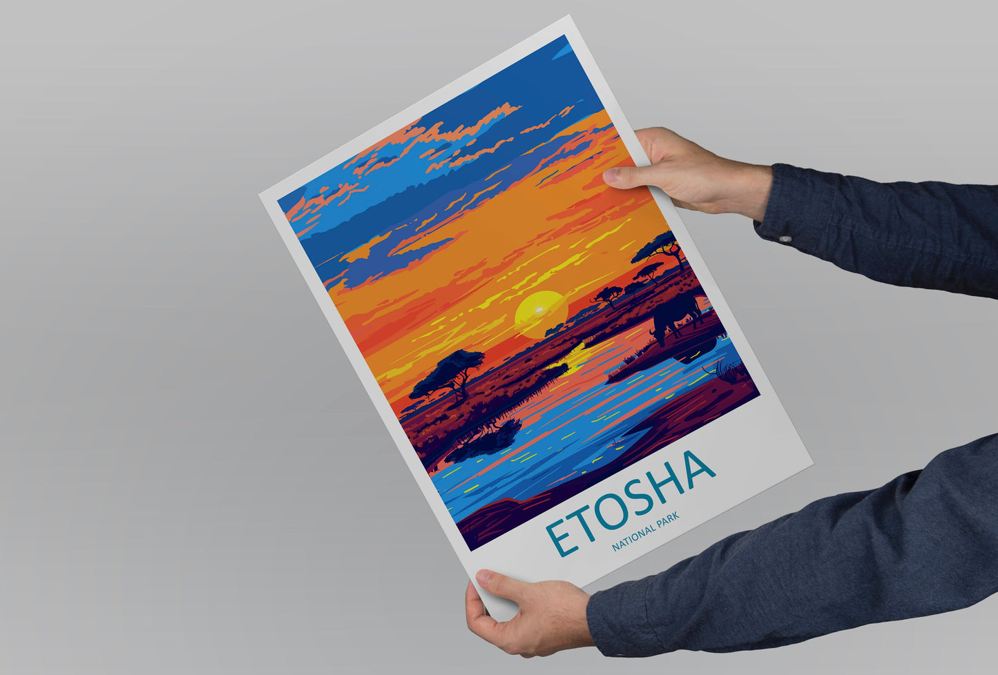 Etosha National Park Travel Print Wall Art Etosha National Park Wall Hanging Home Décor Etosha National Park Gift Art Loversv Africa