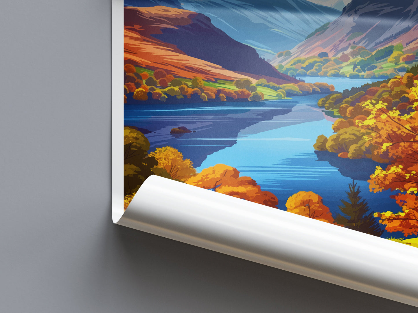 Ullswater Travel Print Wall Art Ullswater Wall Hanging Home Decoration Ullswater Gift Art Lovers Wall Art Print Art Ullswater Travel Art