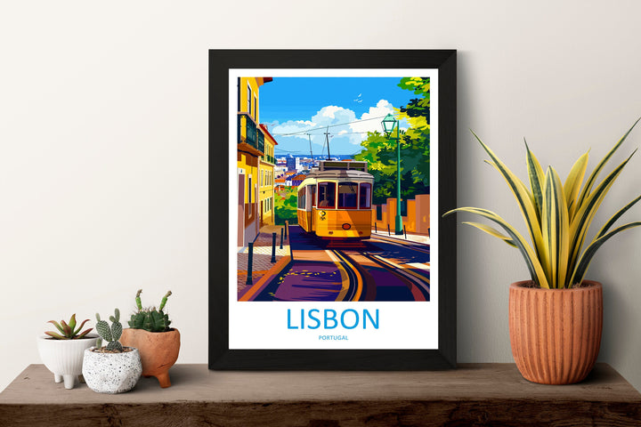 Lisbon Travel Print Wall Art Lisbon Wall Hanging Home Décor Lisbon Gift Art Lovers Portugal Art Lover Gift Lisbon Poster