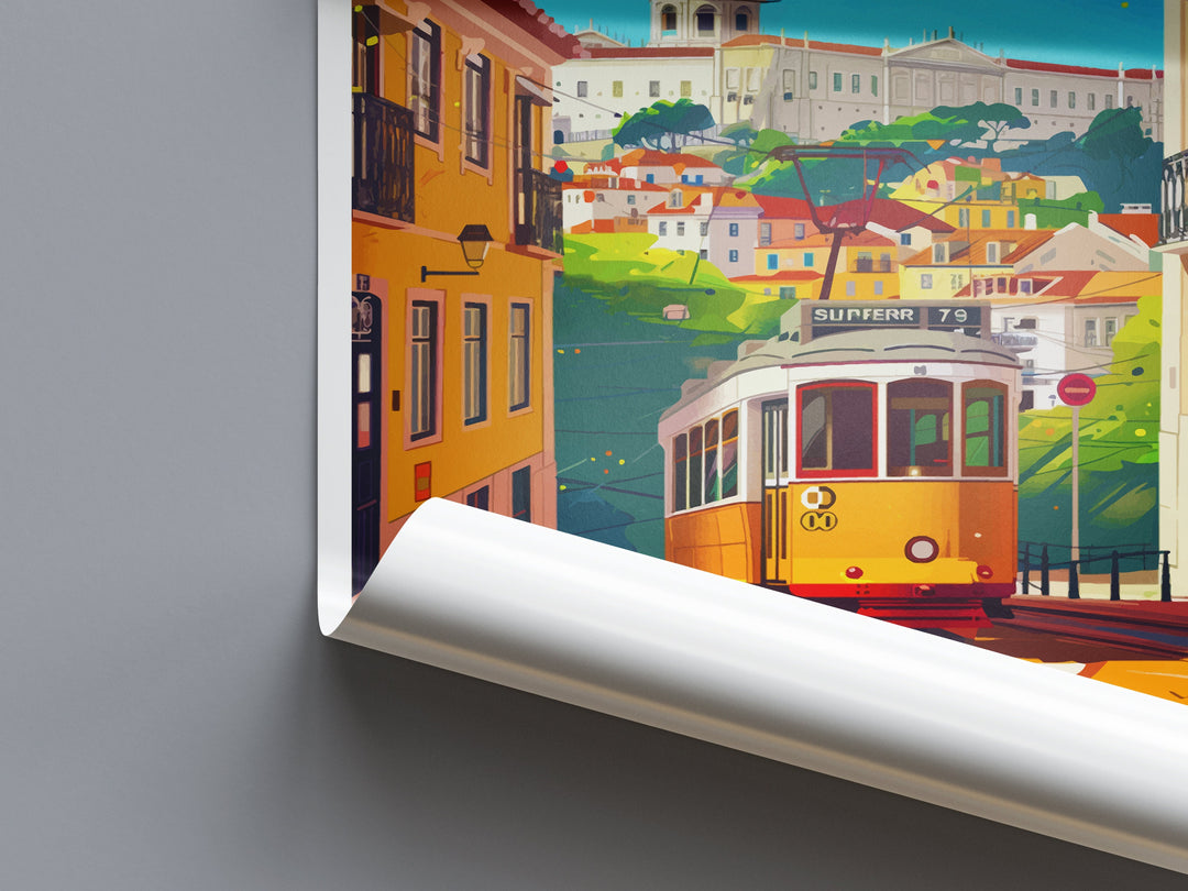 Lisbon Travel Print Wall Art Lisbon Wall Hanging Home Décor Lisbon Gift Art Lovers Portugal Art Lover Gift Lisbon Poster