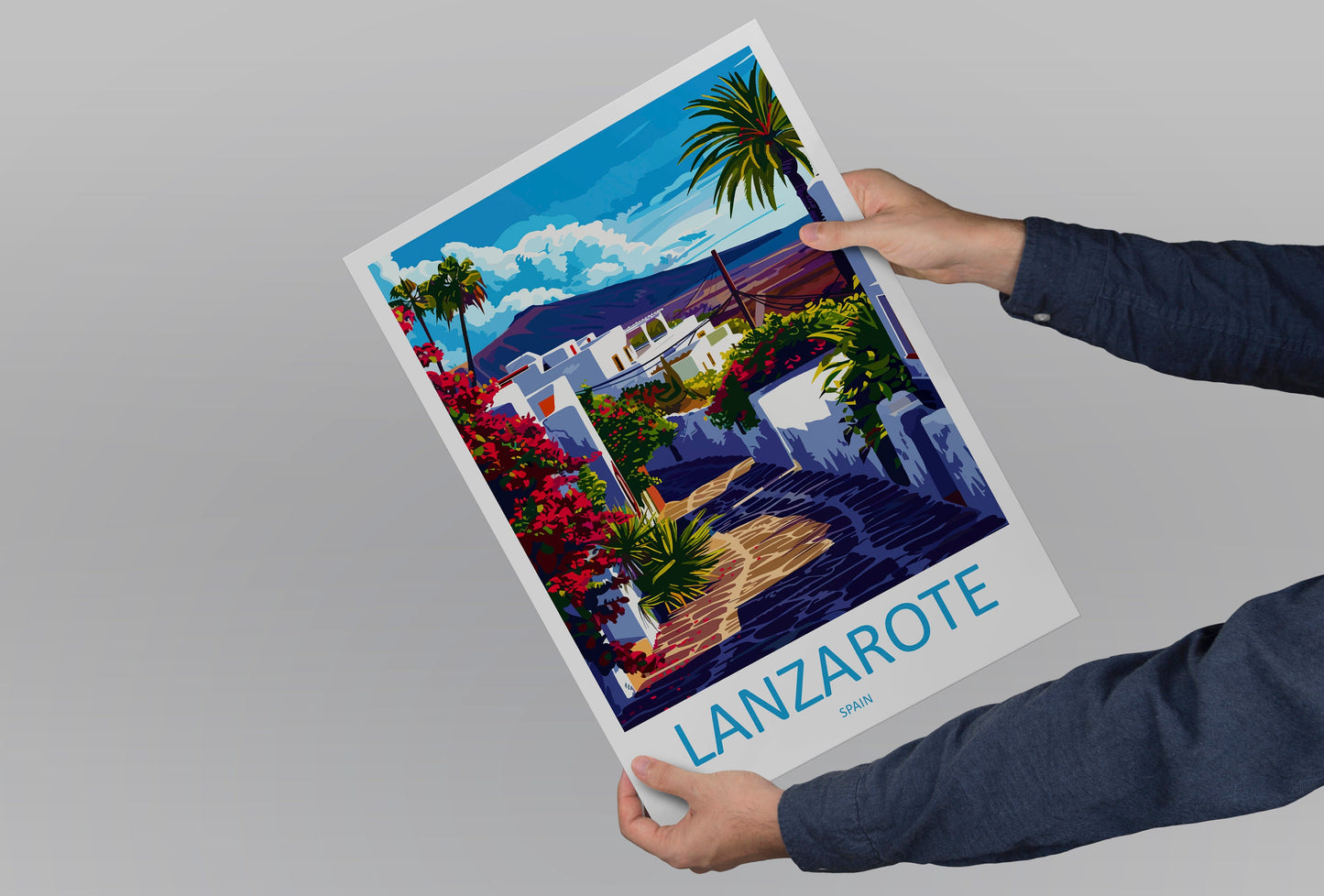 Lanzarote Travel Print Wall Art Lanzarote Wall Hanging Home Décor Lanzarote Gift Art Lovers Spain Art Lover Gift Lanzarote Wall Décor