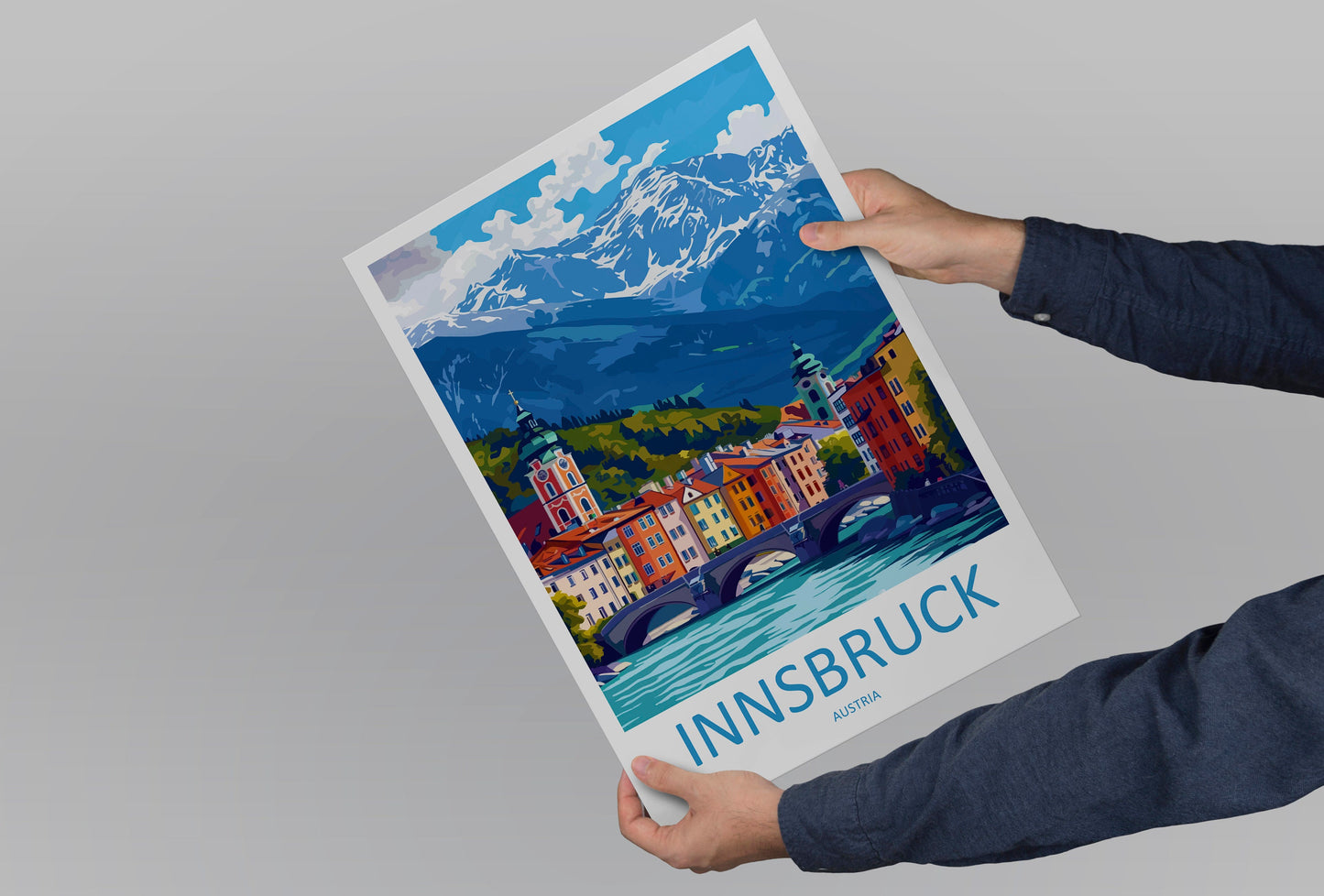 Innsbruck Print Innsbruck Home Decor Landscape Art Print Innsbruck Wall Art for Austria Enthusiast Gift Wall Hanging Innsbruck Austria Print