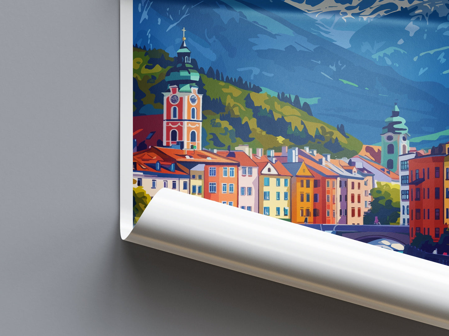 Innsbruck Print Innsbruck Home Decor Landscape Art Print Innsbruck Wall Art for Austria Enthusiast Gift Wall Hanging Innsbruck Austria Print