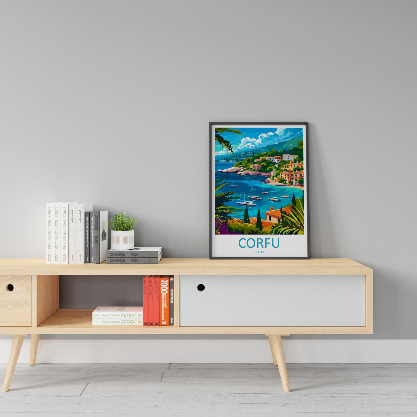 Corfu Travel Print Wall Art Corfu Greece Wall Hanging Home Decoration Corfu Gift Art Lovers Wall Art Print Corfu Wall Décor Greece Poster