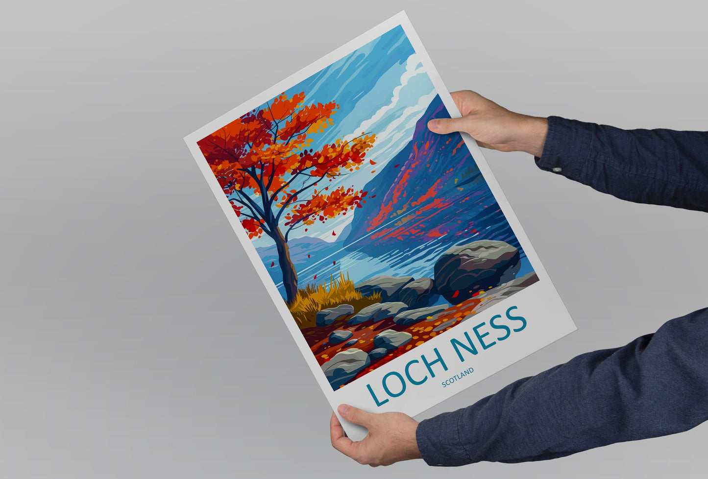 Loch Ness Print Loch Ness Home Décor Landscape Art Print Loch Ness Wall Art for Scotland Enthusiast Gift Wall Hanging Loch Ness Scotland Art