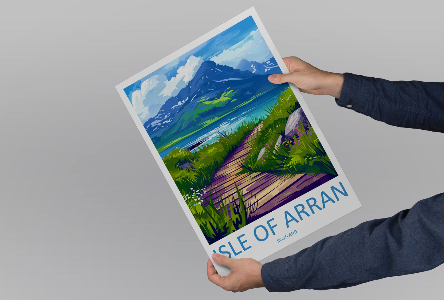 Isle Of Arran Travel Print Wall Art Isle Of Arran Wall Hanging Home Décor Isle Of Arran Gift Art Lovers Scotland Art Lover Gift Isle Poster