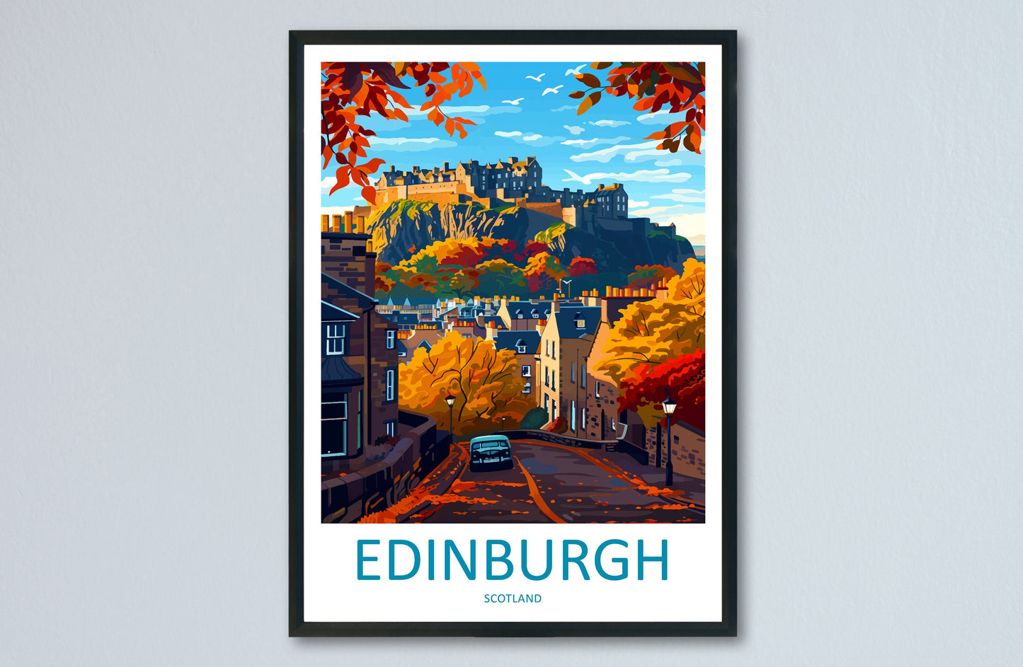 Edinburgh Cityscape Print Edinburgh Home Decor European City Art Print Edinburgh Wall Art Scotland Enthusiast Gift Wall Hanging Edinburgh