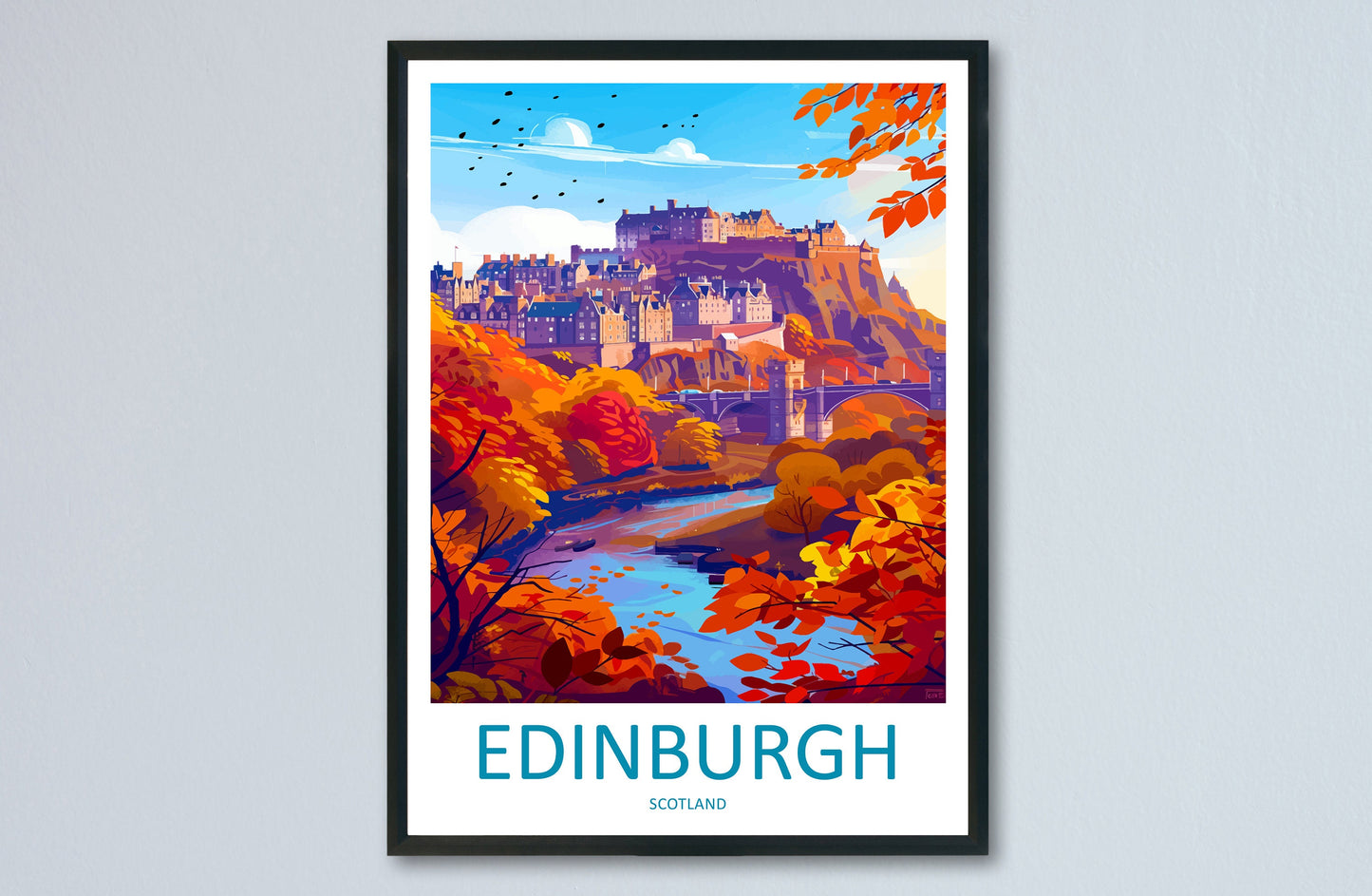 Edinburgh Cityscape Print Edinburgh Home Decor European City Art Print Edinburgh Wall Art Scotland Enthusiast Gift Wall Hanging Edinburgh