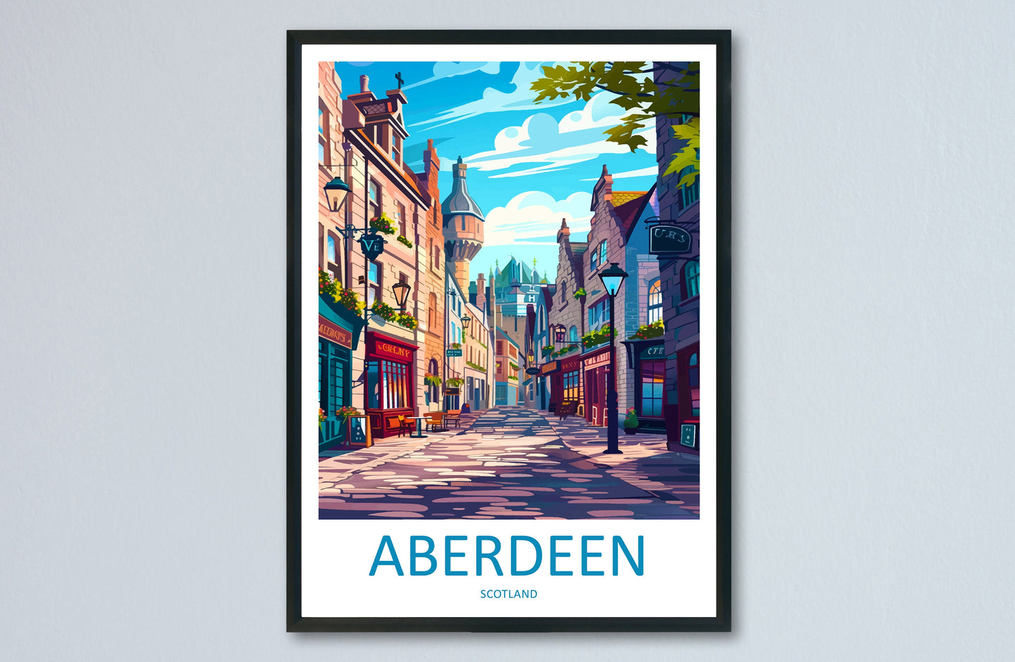Aberdeen Print Aberdeen Home Décor Scotland City Art Print Aberdeen Wall Art for Scotland Enthusiast Gift Wall Hanging Aberdeen Cityscape