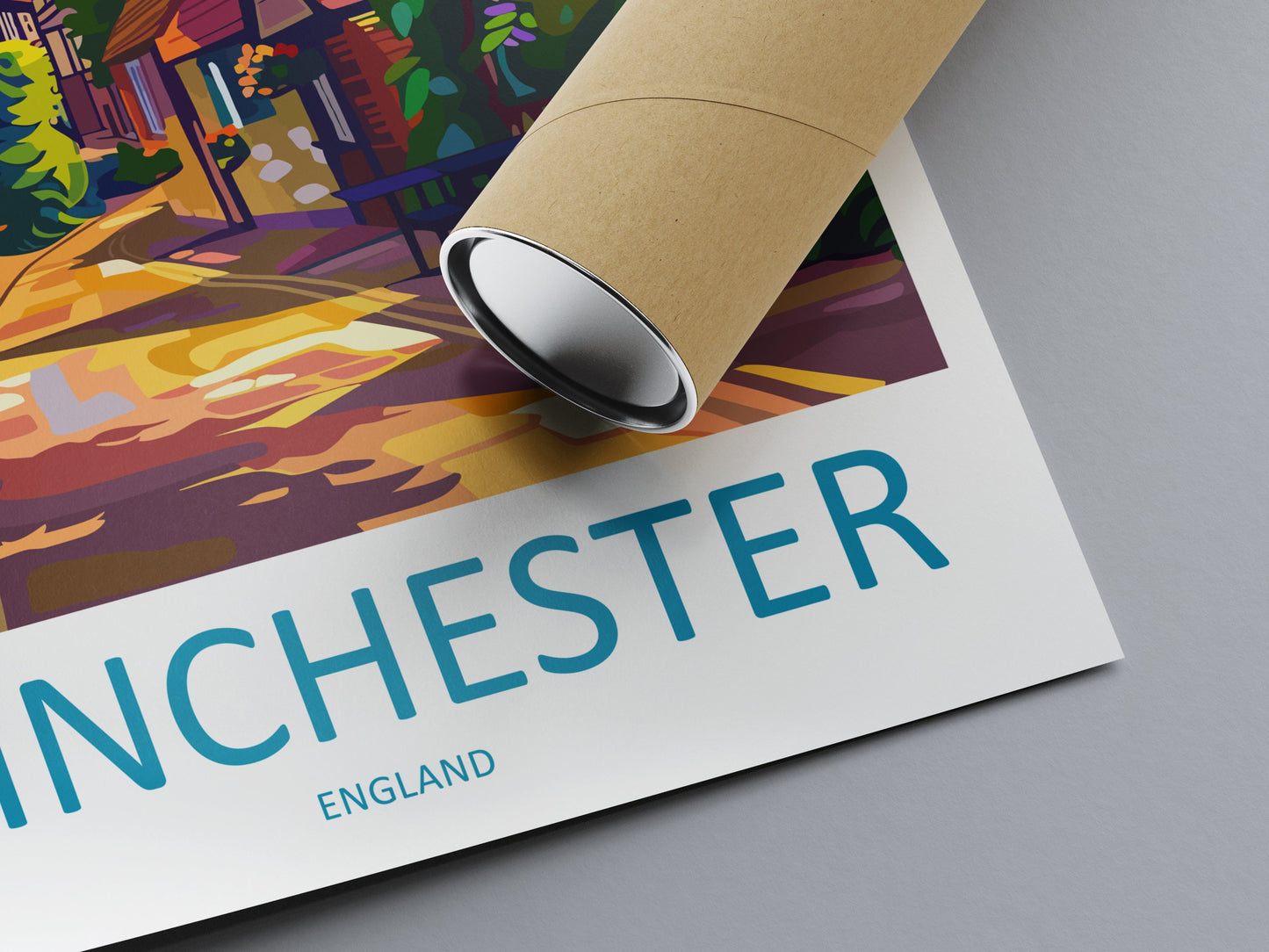 Winchester Travel Print Wall Art Winchester Wall Hanging Home Décor Winchester Gift Art Lovers England Art Lover Gift Winchester Travel