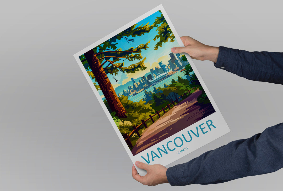 Vancouver Travel Print Wall Art Vancouver Wall Hanging Home Décor Vancouver Gift Art Lovers Canada Art Lover Gift Vancouver Gift