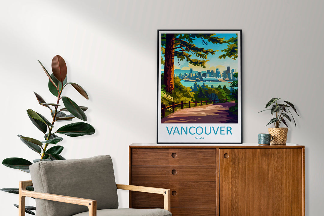 Vancouver Travel Print Wall Art Vancouver Wall Hanging Home Décor Vancouver Gift Art Lovers Canada Art Lover Gift Vancouver Gift