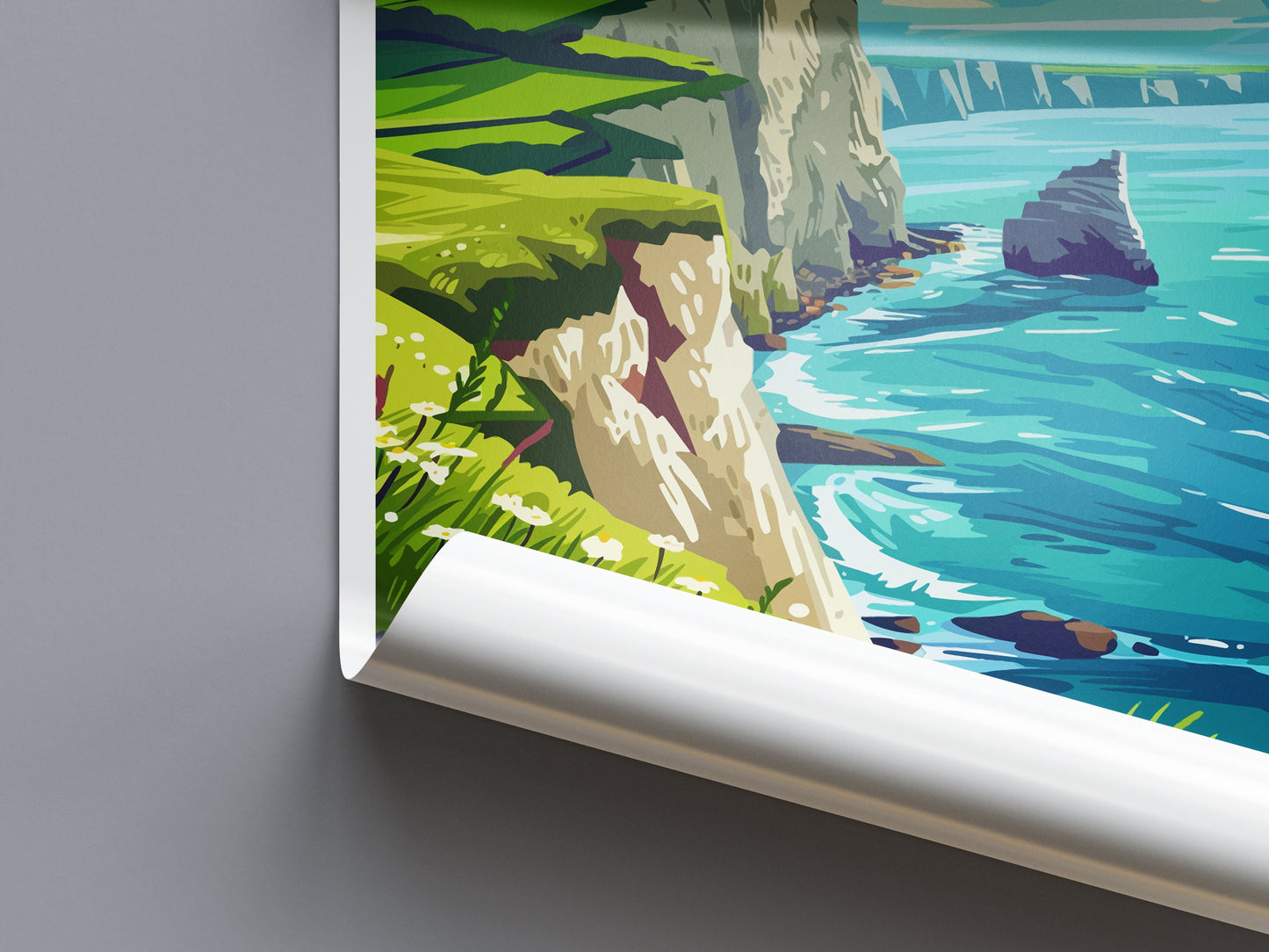 Isle Of Wight Travel Print Wall Art Isle Of Wight Wall Hanging Home Decor Isle Of Wight Gift Art Lovers Wall Art AONB Print