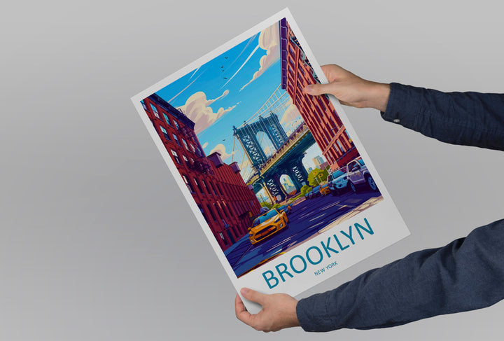 Brooklyn New York Travel Print Wall Art Brooklyn Wall Hanging Home Décor Brooklyn Gift Art Lovers New York Art Lover