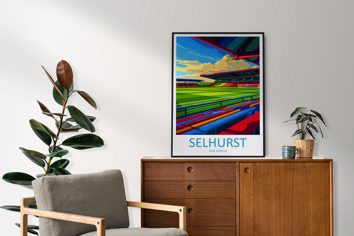 Selhurst Park Stadium Print Selhurst Park Home Décor Art Print Crystal Palace Wall Art Football Enthusiast Gift Wall Hanging Selhurst Park