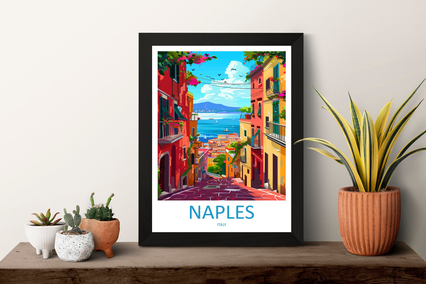 Naples Travel Print Wall Art Naples Italy Wall Hanging Home Decoration Naples Gift Art Lovers Wall Art Print Naples Italy Art Naples Art