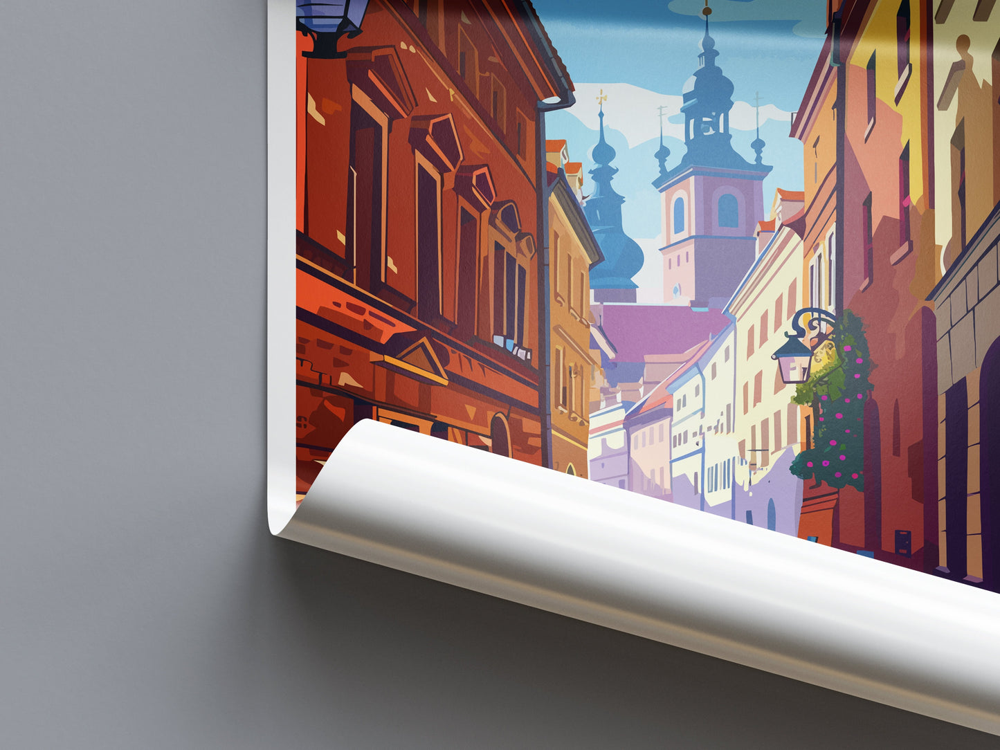 Krakow Travel Print Wall Art Krakow Wall Hanging Home Décor Krakow Gift Art Lovers Poland Art Lover Gift Krakow Travel Wall Art