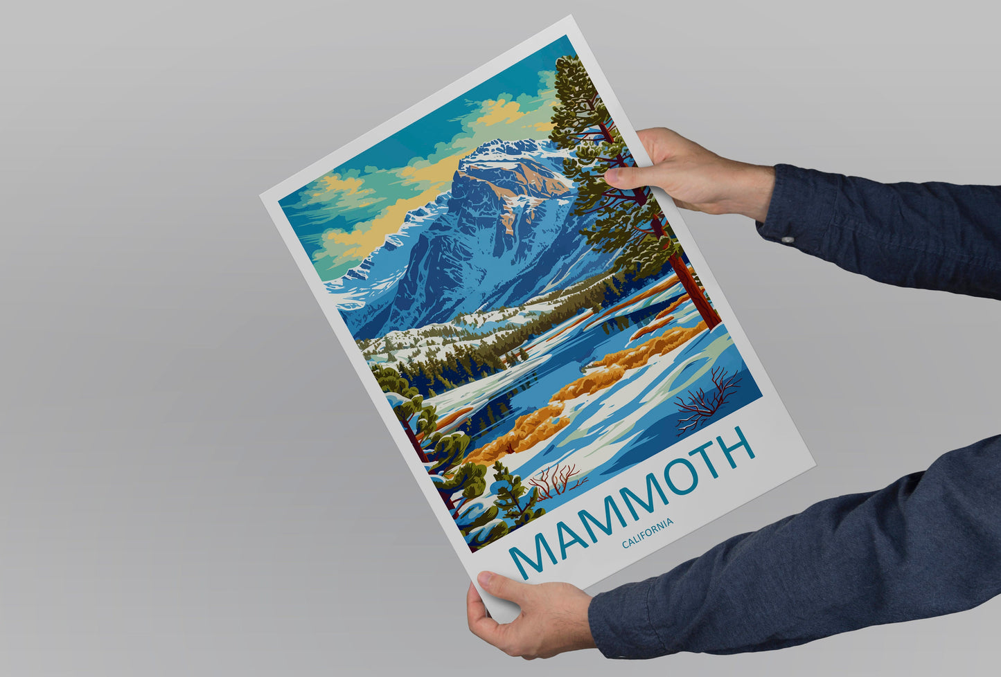 Lake Mammoth Travel Print Wall Art Lake Mammoth Wall Hanging Home Décor Lake Mammoth Gift Art Lovers California Art Lover Gift