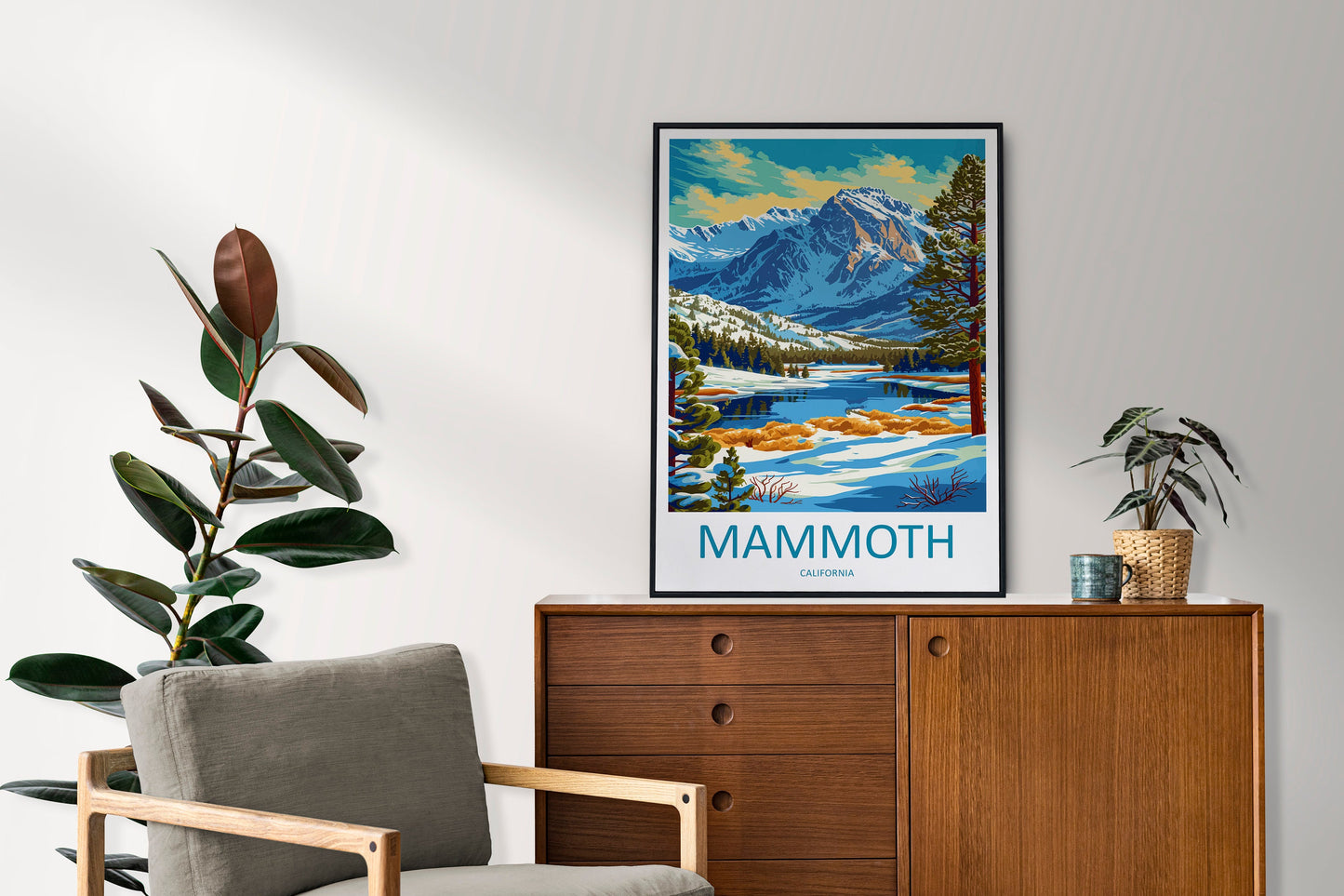 Lake Mammoth Travel Print Wall Art Lake Mammoth Wall Hanging Home Décor Lake Mammoth Gift Art Lovers California Art Lover Gift