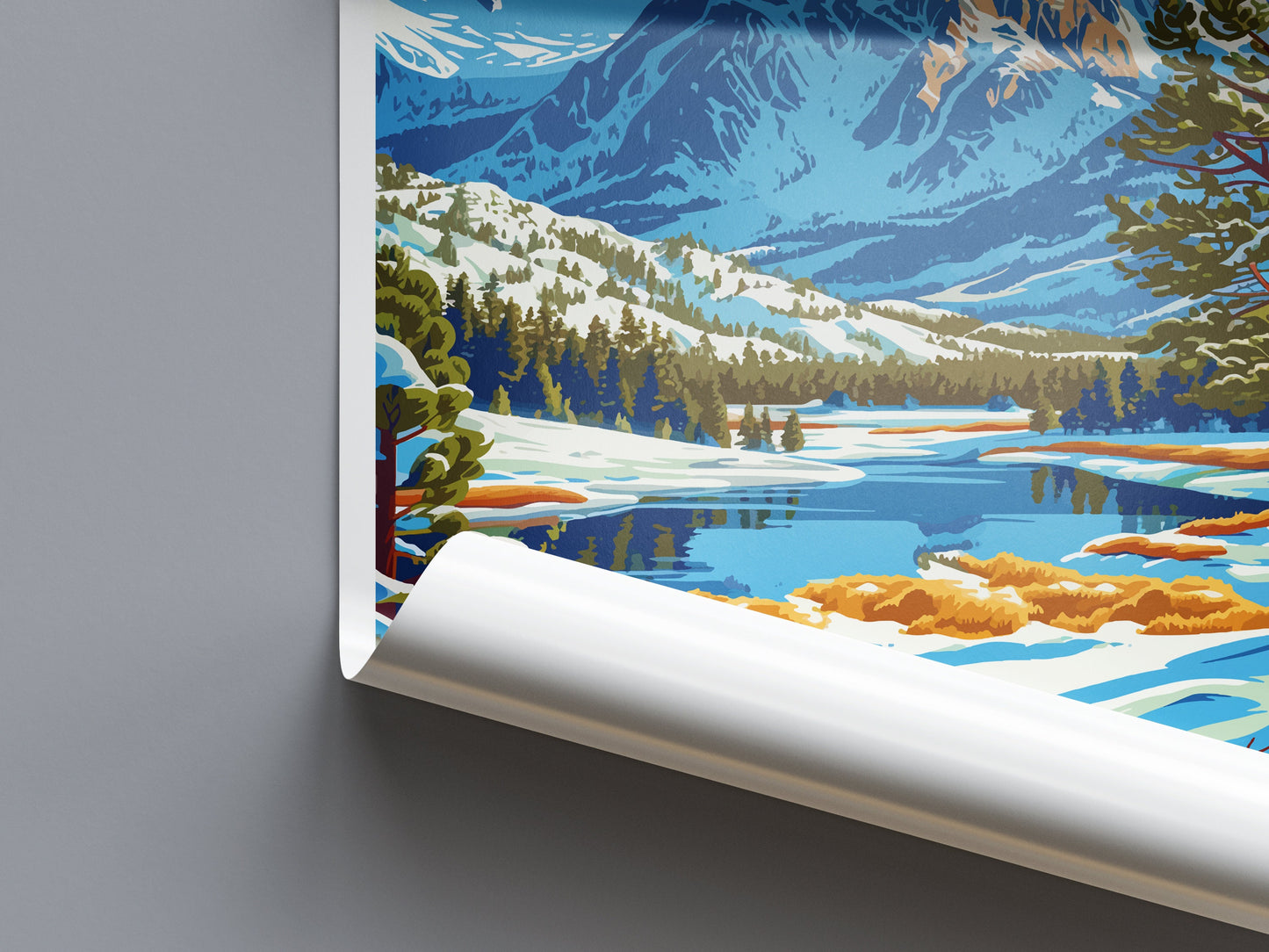 Lake Mammoth Travel Print Wall Art Lake Mammoth Wall Hanging Home Décor Lake Mammoth Gift Art Lovers California Art Lover Gift