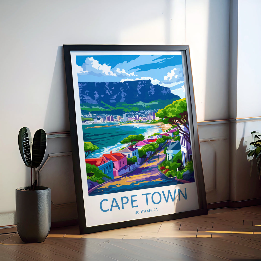 Cape Town Travel Print Wall Art Cape Town Wall Hanging Home Décor Cape Town Gift Art Lovers South Africa Art Print Cape Town Wall Décor Art