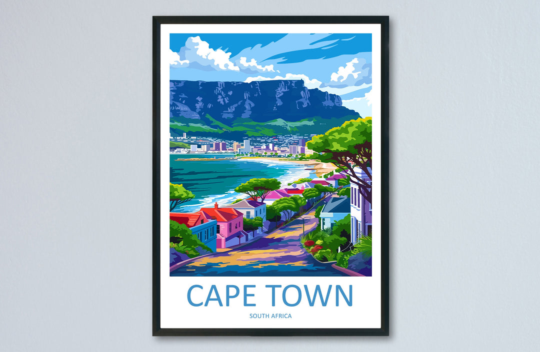 Cape Town Travel Print Wall Art Cape Town Wall Hanging Home Décor Cape Town Gift Art Lovers South Africa Art Print Cape Town Wall Décor Art