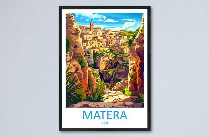 Matera Travel Print Wall Art Matera Wall Hanging Home Décor Matera Gift Art Lovers Italy Art Lover Gift Matera Print Matera Travel Gift Art