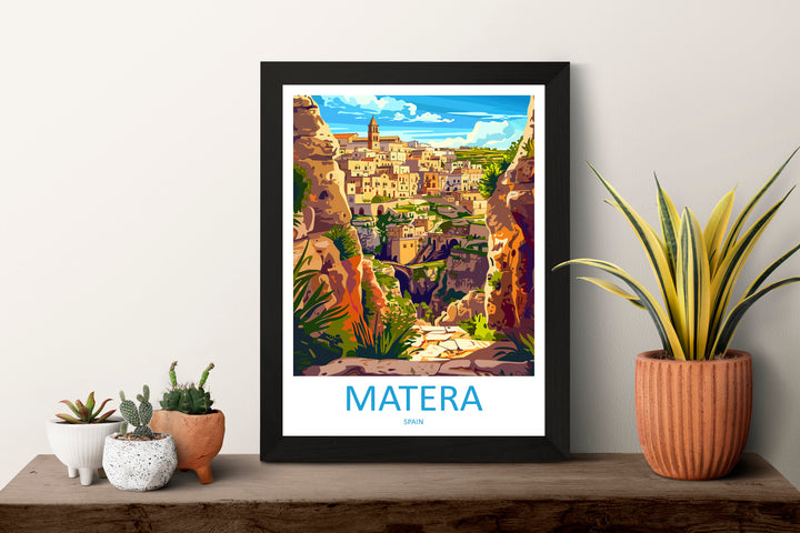 Matera Travel Print Wall Art Matera Wall Hanging Home Décor Matera Gift Art Lovers Italy Art Lover Gift Matera Print Matera Travel Gift Art