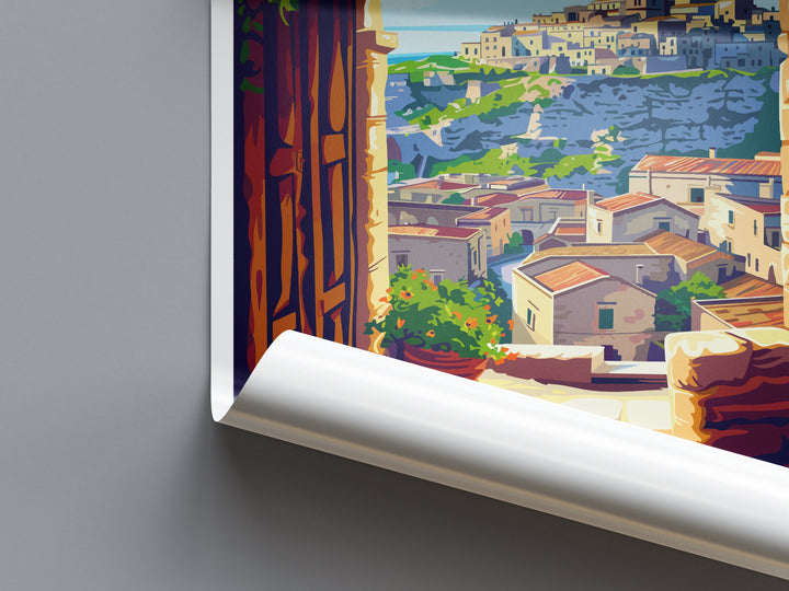 Matera Travel Print Wall Art Matera Wall Hanging Home Décor Matera Gift Art Lovers Italy Art Lover Gift Matera Print Matera Travel Gift Art