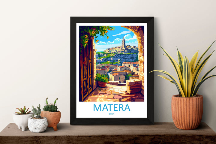 Matera Travel Print Wall Art Matera Wall Hanging Home Décor Matera Gift Art Lovers Italy Art Lover Gift Matera Print Matera Travel Gift Art