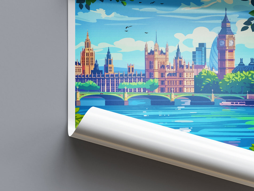 London Travel Print Wall Art London Wall Hanging Home Décor London Gift Art Lovers England Art Lover Gift London Travel Gift