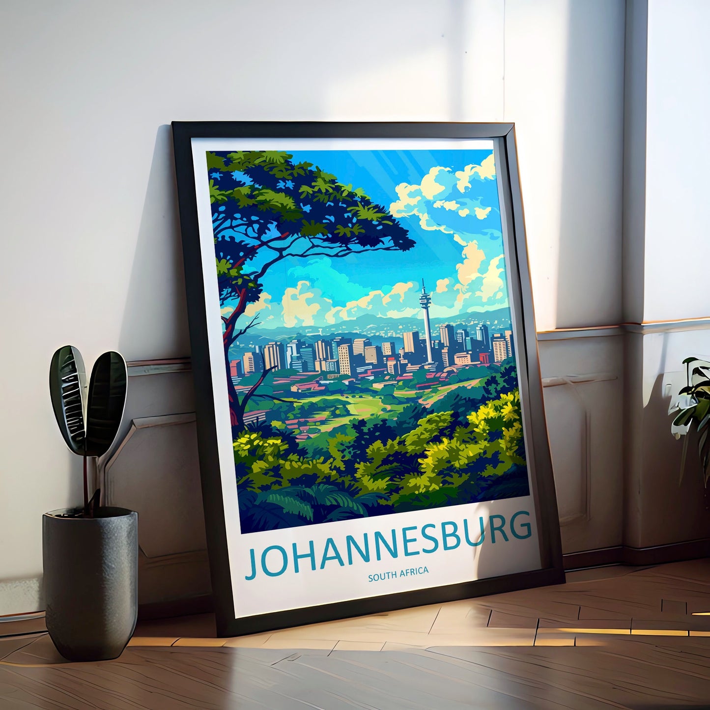 Johannesburg Travel Print Wall Art Johannesburg Wall Hanging Home Décor Johannesburg Gift Art Lovers South Africa Art Print Johannesburg Art