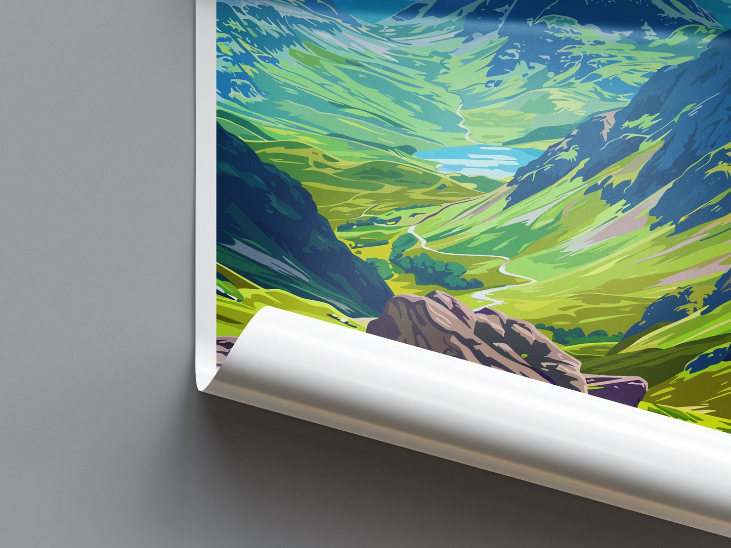 Scafell Pike Travel Print Wall Art Scafell Pike Wall Hanging Home Décor Scafell Pike Gift Art Lovers England Art Lover Gift Scafell Pike