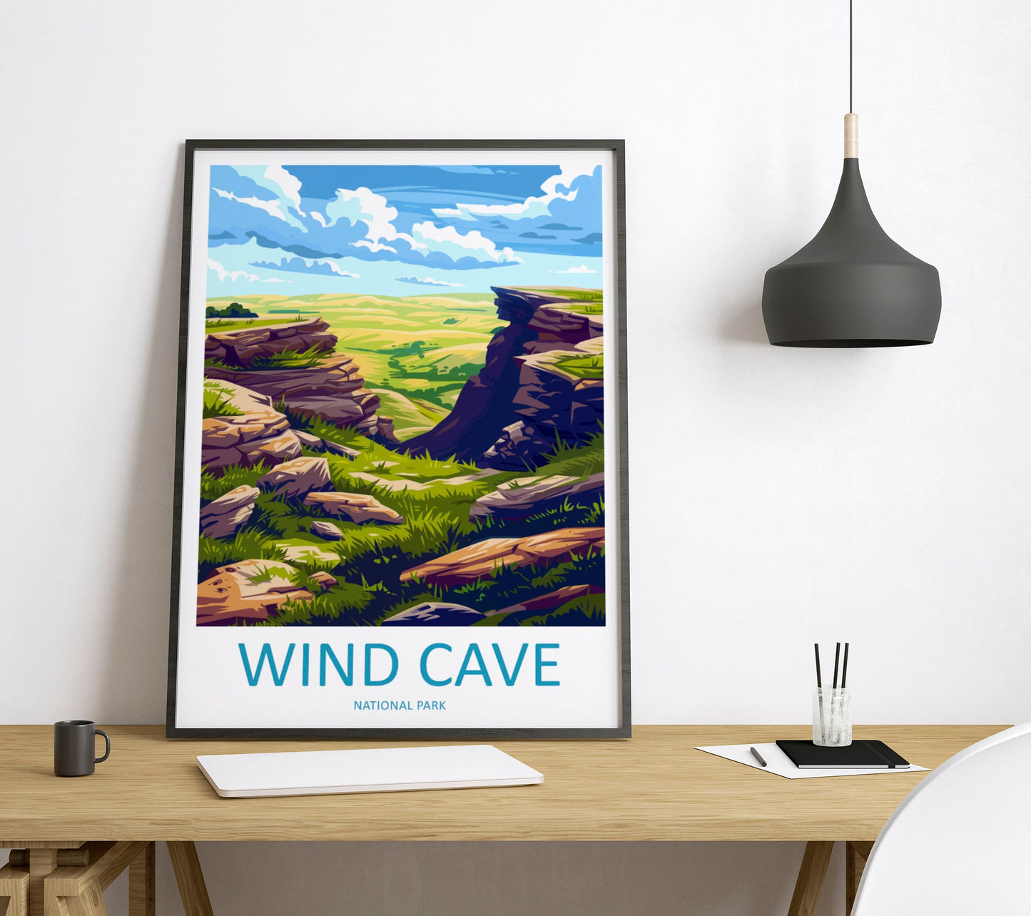 Wind Cave National Park Travel Print Wall Art Wind Cave National Park Wall Hanging Home Décor Wind Cave National Park