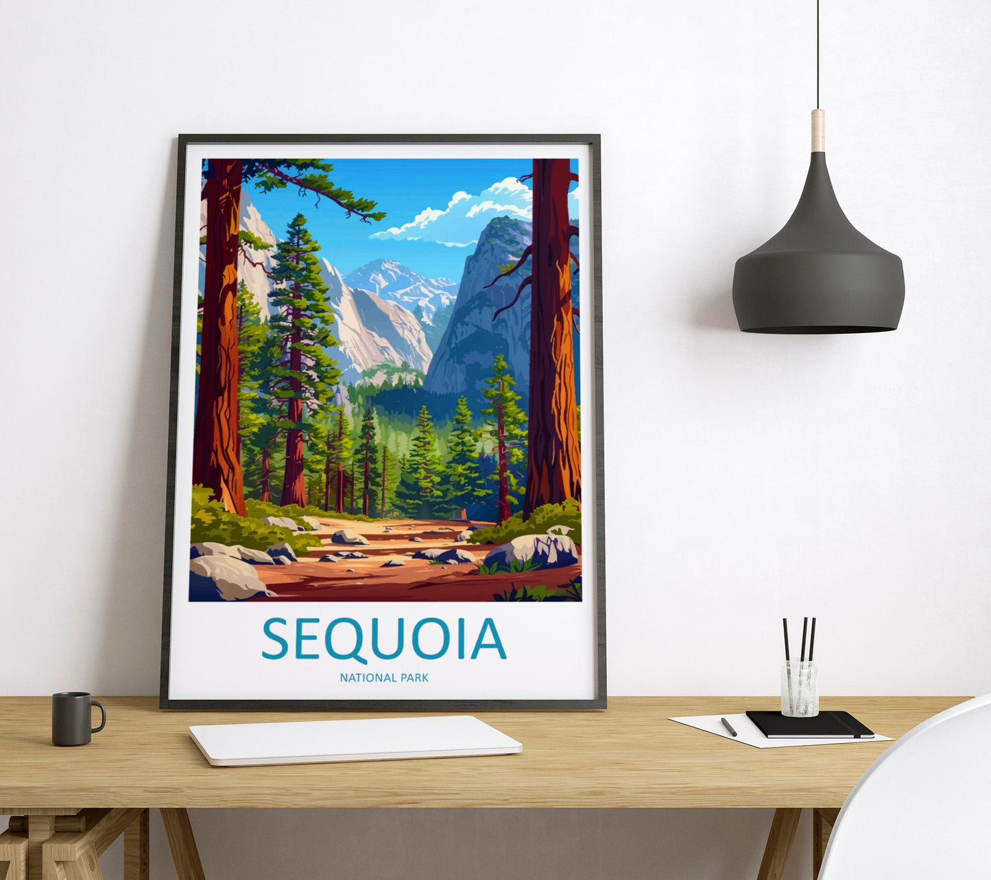 Sequoia National Park Travel Print Wall Art Sequoia Wall Hanging Home Décor Sequoia Gift Art Lovers California Art Lover Gift