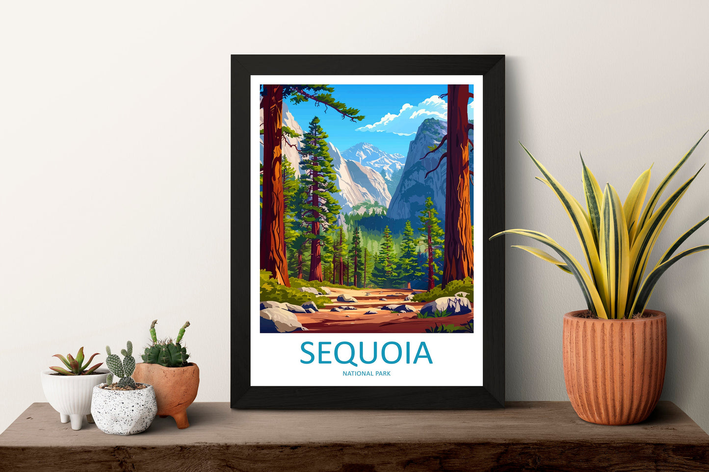 Sequoia National Park Travel Print Wall Art Sequoia Wall Hanging Home Décor Sequoia Gift Art Lovers California Art Lover Gift